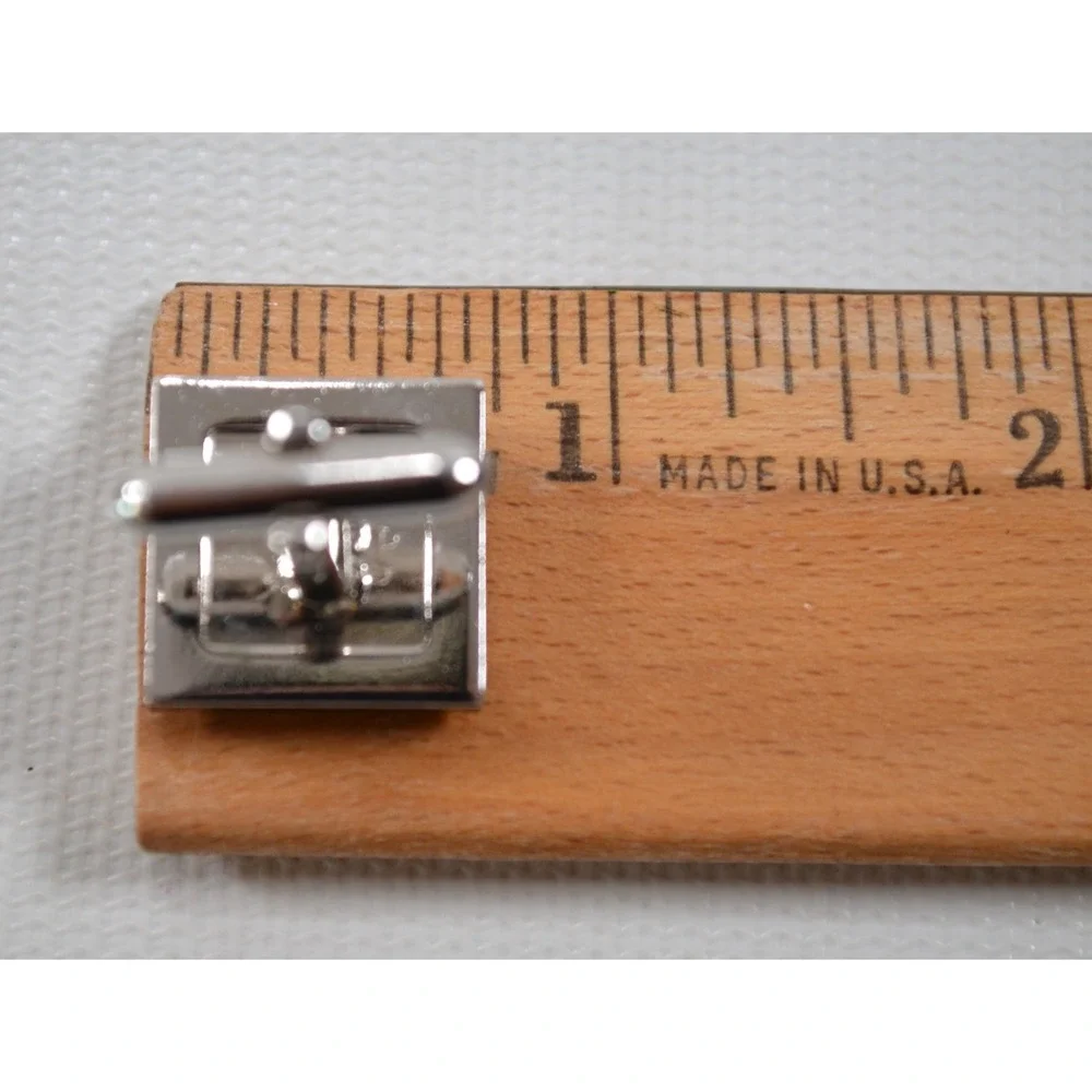 Vintage Swank Silver Tone Cuff Links with Monogrammed 